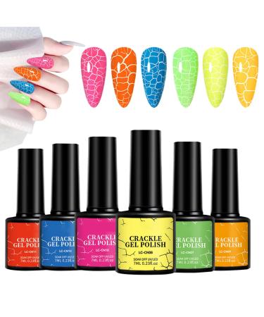 Crackling Gel Fluorescent UV Crackling Gel Pack of 6 Personal Care for Women and Girls for Weddings Travel and Photography