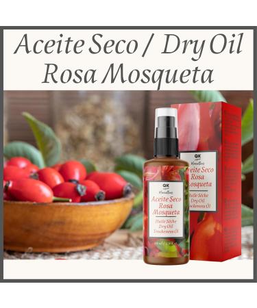 QKnatur Rosehip Dry Oil 100ml: Intense Nourishment Fast Absorption Anti-Stretch Marks for Skin and Hair Antioxidant Anti-Aging Natural and Vegan - Buy Online on GoSupps.com