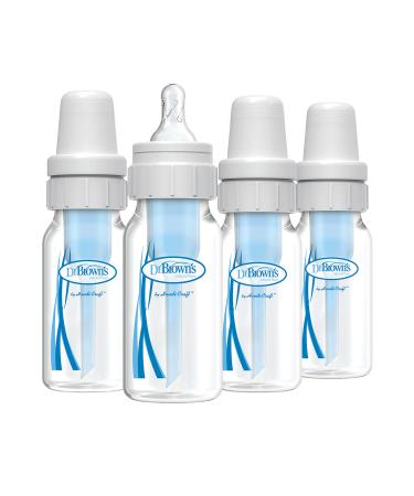 Dr. Brown s Natural Flow Anti-Colic Baby Bottle with Level 1 Slow Flow Nipples 4oz 4 Pack 4 Pack 4 oz