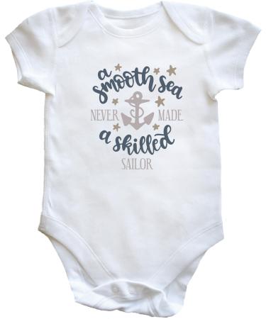 Hippowarehouse A smooth Sea Never Made a Skilled Sailor baby vest bodysuit (short sleeve) boys girls