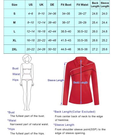 JACK SMITH Women's Golf Polo Shirt UPF 50+ Long Sleeve Zip-Up Tee Holder Athletic Top (Royal Blue, X-Large) - Buy Online on GoSupps.com