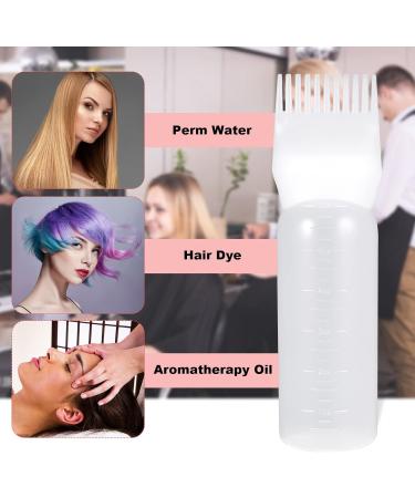 WUIOWPPIC 3Pcs Hair Dying Brush Bottle Lightweight Root Comb Hair Tools Applicator Bottles Hair Color Brush with Graduated Scale for Salon Hair Coloring Dying Oil Medicine 120ML (3PCS White) - Buy Online on GoSupps.com