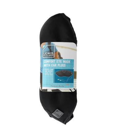 Lewis N. Clark Comfort Eye Mask with Ear Plugs - Black | Sleep Aid Kit - Buy Online on GoSupps.com