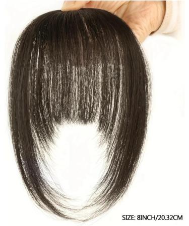 Bangs Hair Clip French Style Air Bangs Clip In Bangs Temples Hairpieces with Sideburns Straight Human Hair Daily Wear and Traceless Hairdressing Bangs Clip in Hair(Color:Dark Brown) - Buy Online on GoSupps.com