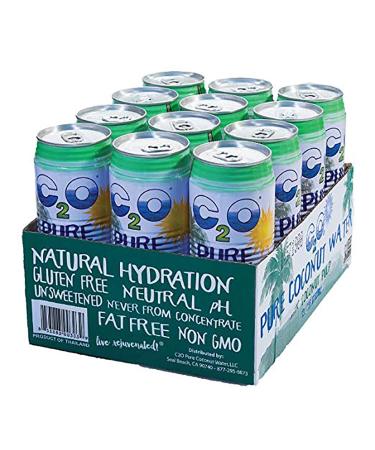 C2O Pure Coconut Water with Pulp - Plant-Based, Non-GMO, No Added Sugar | Electrolytes | 17.5 FL OZ (Pack of 12) - Buy Online on GoSupps.com