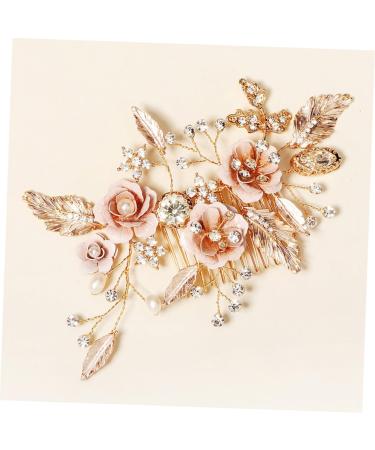 FRCOLOR Flower Leaf Comb Flower Bridal Hair Comb Bridal Hair Accessories Rhinestone Bridal Hair Comb Crystal Bridal Hair Comb Bride Alloy Rhinestone Headgear Wedding - Buy Online on GoSupps.com