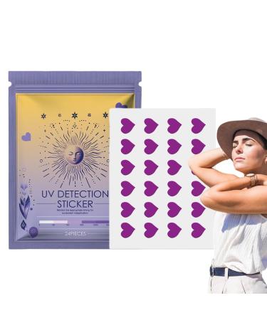 UV Sun Detection Stickers Sunblock Patches | Sunscreen Reminder Stickers Know When to Re-Apply Sunscreen Sun Patch for Sunscreen