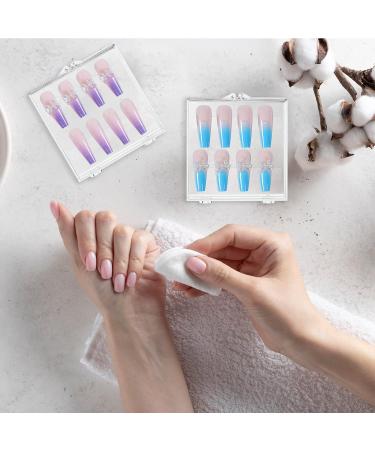 15 Pcs Press on Nail Storage Box with Adhesive Tape | Acrylic Organizer Case for Nail Salon | Transparent Packaging Boxes - Buy Online on GoSupps.com