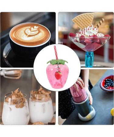 Alipis 4pcs Hawaii Sippy Cup Set - Cartoon Fruit Straw Cups with Strawberry Pendant for Luau Party - Buy Online on GoSupps.com