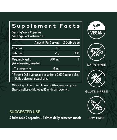 Gaia Herbs Black Seed Oil - 60 Vegan Liquid Phyto-Caps for Immune Support - Buy Online on GoSupps.com