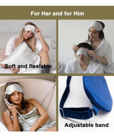 ZEDY 100% Silk Sleep Mask - Luxury Adjustable Eye Mask for Travel & Yoga - Soft Zero Pressure Comfort (Off White - Buy Online on GoSupps.com