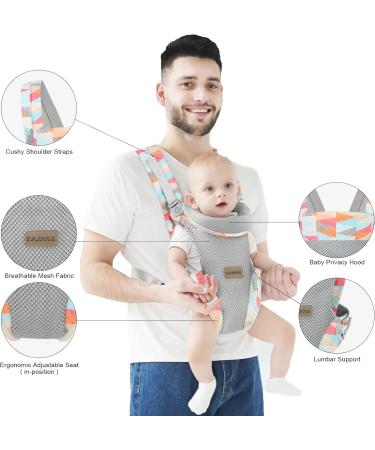 IULONEE Baby Carrier Wrap - Ergonomic 4-in-1 Hands-Free Newborn Sling for Infant 3-36 Months - Colorful - Buy Online on GoSupps.com