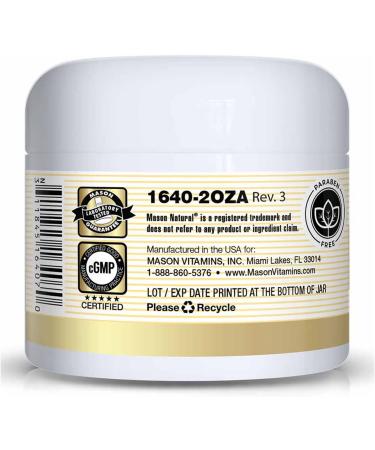 Mason Natural Coconut Oil Beauty Cream 2 oz - Hydrating Moisturizer for Skin & Hair - Buy Online on GoSupps.com