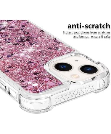 Buy Tivenfezk Nadoli Glitzer Treisand Shell for iPhone 15 Plus - Shockproof Silicone TPU Bumper Case in Ros Gold | Liquid Quicksand Design - International Shipping Available - Buy Online on GoSupps.com