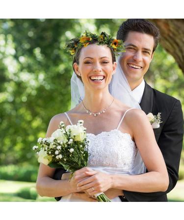 Lurrose Sunflower Wreath Sunflower Crown Floral Flower Crown Hair Accessories for Women Girls - Buy Online on GoSupps.com