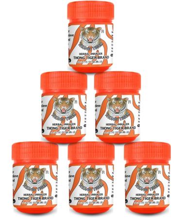 Thong Tiger Herbal Inhaler Thai Nasal Inhaler with Menthol Peppermint Oil & Herbal Blend for Sinus Relief Clear Breathing & Aromatherapy Pocket-Sized Natural Remed (1) - Buy Online on GoSupps.com