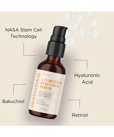 InstaNatural 2.5% Retinol Bakuchiol Serum - Anti-Aging, 1 fl oz (30 ml) - Buy Online on GoSupps.com