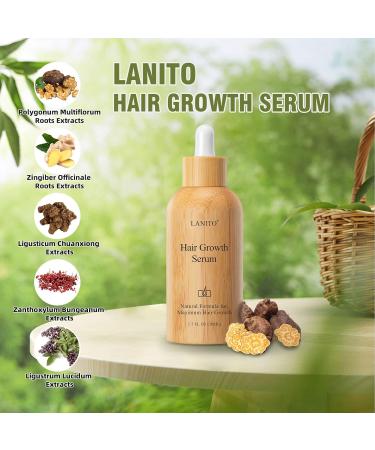 Hair Growth Serum with Radix Polygonum Multiflorum - Fight Hair Thinning & Fall | 50ml | Strengthen & Thicken Hair for Men & Women - Buy Online on GoSupps.com