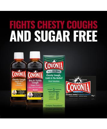 Covonia All-in-One Chesty Cough 160ml Targets 5 Symptoms Cold & Flu Relief Oral Solution - Buy Online on GoSupps.com