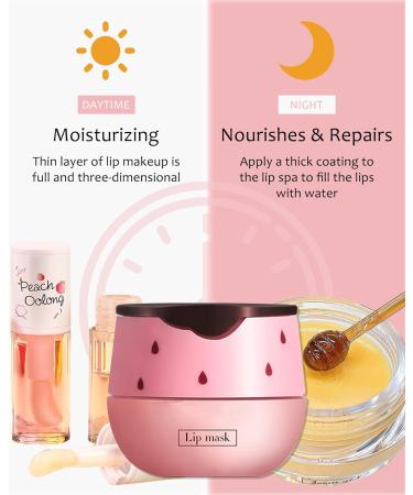 2PCS Strawberry Lip Balm Honey Pot Lip Mask & Hydrating Lip Glowy Oil Lip Care Set Lip Moisturizing Treatment Nourishing Lip Gloss Reduce Lip Line & Plump Dry Cracked Lip Scrub Exfoliator -Set B - Buy Online on GoSupps.com