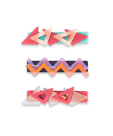 Goody Slideproof Hair Snap Clips - 3 Count Assorted Nostalgia - Pain-Free Hinge Clips for All Hair Types - Buy Online on GoSupps.com