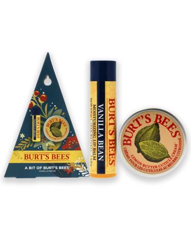 Burts Bees A Bit of Burts Bees Kit - Vanilla Bean Unisex 0.15 oz Vanilla Bean Moisturizing Lip Balm 0.3oz Lemon Butter Cuticle Cream 2 Pc