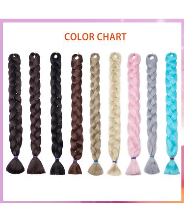 Silk-co 3 Pieces Braiding Hair Ombre Afro Twist Braid Hair Extensions Crochet Box Synthetic Jumbo Braids 24inch 300g-Medium Brown Twist Medium Brown - Buy Online on GoSupps.com