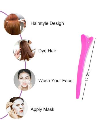 Shop Jeopoom 12-Piece Hair Clips Set - Non-Slip Hairdressing Accessories for Girls | Durable Plastic Combs in Rosa Purple & Blue - Buy Online on GoSupps.com