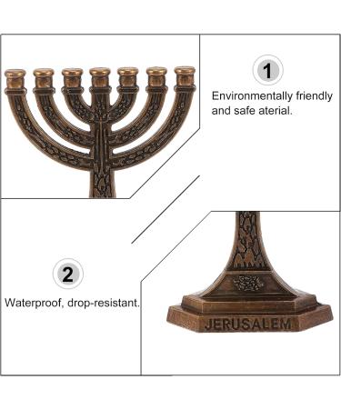 HOMSFOU 4 pcs Arms Branch Judaica Decoration Party Menorah Land Religious Office Holder Fengshui Holders Adornments Shabbat Worship Vintage Jerusalem for Chruch Home Dinner Statue - Buy Online on GoSupps.com
