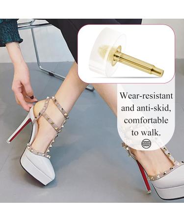 Keroius High Heel Tips - 12 Pairs Clear Stiletto Caps for Women's Shoe Repair - Buy Online on GoSupps.com