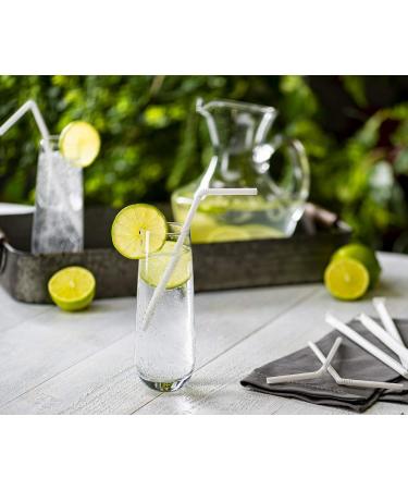 380 Pack Individually Wrapped Plastic Drinking Straws - BPA Free - White | Disposable & Flexible - Buy Online on GoSupps.com
