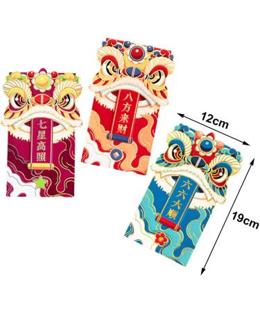 Generic 6X 2024 Chinese New Year Red Envelope Red Pocket Delicate Hongbao Spring Festival Graduation Gift Birthday Holiday Style A - Buy Online on GoSupps.com