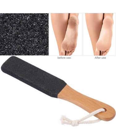 2-Piece Foot File Callus Remover Set with Wooden Handle - Professional Pedicure Scrubber for Dead Skin Removal - Buy Online on GoSupps.com