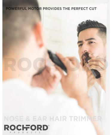 Water Resistant Stainless Steel Nose & Ear Hair Trimmer with LED Light | Heavy-Duty Facial Trimmer & Stand - Shop Now - Buy Online on GoSupps.com