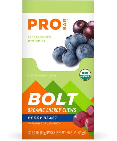 PROBAR Bolt Organic Energy Chews - Berry Blast | Non-GMO, Gluten-Free, USDA Organic, Fast Fuel Gummies (12 Count) - Buy Online on GoSupps.com