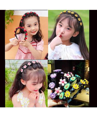 Sweet Princess Hairstyle Hairpin for Girls - Double Layer Headbands with Clips - Twist Plait Fashion Hair Hoops - 4Pcs - Buy Online on GoSupps.com