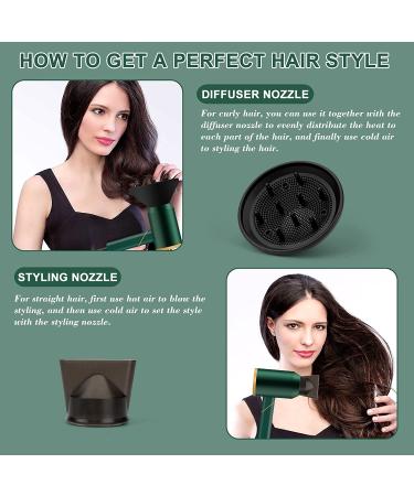 Pahetawa 1800W Travel Hair Dryer with Ionic Technology - Fast Drying & Compact - Reduce Frizz - Lightweight & Low Noise - Green - Buy Online on GoSupps.com