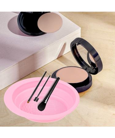 FRCOLOR Cleaning Pad Cosmetic Brush Scrubber Makeup Brush Scrubber Mat Brush Cleansing Pad Makeup Brush Washing Bowl Silicone Makeup Brush Beauty Tool Cleaner Beauty Tools Silica Gel Fold 14.5x11cm Pink - Buy Online on GoSupps.com