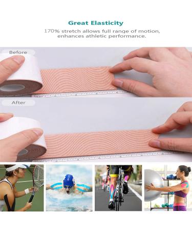 Optimize Pain Relief with 20 Pcs Kinesiology Tape - Elastic Athletic Bands for Joint Support | Waterproof & Precut | Mixed Colors (5cm x 25cm) - Buy Online on GoSupps.com