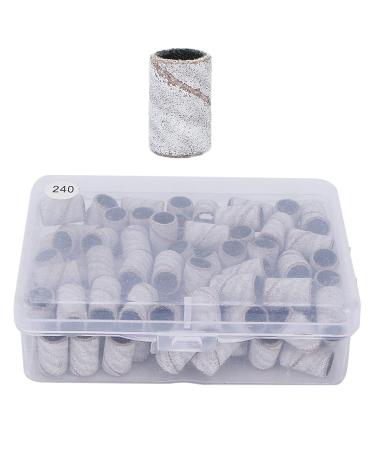 Nail Sanding Circle Bands Nail Art Sanding Bands Pedicure Polishing File 100 Pieces Manicure Sanding Bands Nail Drill Bits Accessories Nail Drill Remove Dead Skin (240#)