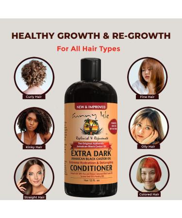 Sunny Isle Extra Dark Jamaican Black Castor Oil Conditioner - 12 fl oz | Nourishing Hair Repair - Buy Online on GoSupps.com