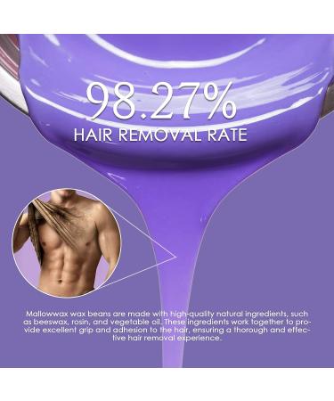 Mallowwax Lavender Hard Wax Beads 2LB - Natural & Hypoallergenic Formula for Hair Removal - Ideal for Sensitive Areas - At-Home Use - Buy Online on GoSupps.com