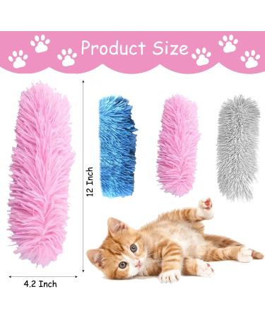 HAWAKA Cat Kicker Toys 11" Long Soft Plush Cat Toys Interactive Toy Cat Pillows Toys with Sound Paper Catnip Toys for Kitty Chewing Training Interactive (Color-B) - Buy Online on GoSupps.com