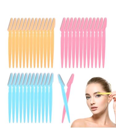 39 pieces of eyebrow razor with protective cover Face hair remover has a safety net exfoliating dermaplaning tool kit dermaplaning razor for women men make-up