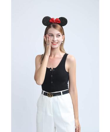FANYITY Mickey Ears Headbands 2 Pcs Set for Party Costume - Red Black - Buy Online on GoSupps.com