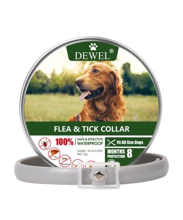 Dewel tick collar for large dogs cats natural tick collar for dogs cats protection against fleas mites vermin larvae lice waterproof adjustable anti -flea collar cat 63.5cm - Buy Online on GoSupps.com