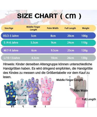 Tonifay Kids Winter Gloves - Waterproof Ski & Snowboard Gloves for Boys & Girls (Ages 2-13) - Fleece Lined Windproof PU Palm - Perfect for Snow & Biking - Pink (4-6 Years) - Buy Online on GoSupps.com