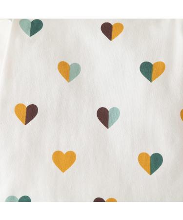 Koonde Baby Girl 3-Piece Outfit Set | Romper, Trouser & Headband | Newborn to 24 Months | Cream Heart & Yellow | 0-3 Months - Buy Online on GoSupps.com