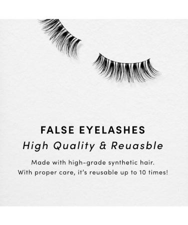 Buy Lashever Natural Series False Eyelashes - Japanese Lightweight & Comfortable Fake Lashes Long Lasting Reusable Strips (2 Pairs) - Natural 106 Black - Buy Online on GoSupps.com