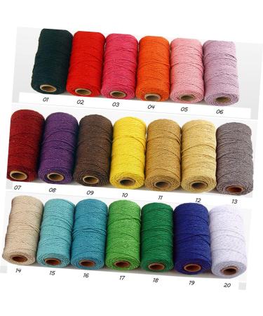 Coheali 12 Rolls Braided Cotton Rope - Natural Cotton Knitting & Macrame Cord for Tinkering - Elastic Ear Cable Fine Rope - Buy Online on GoSupps.com